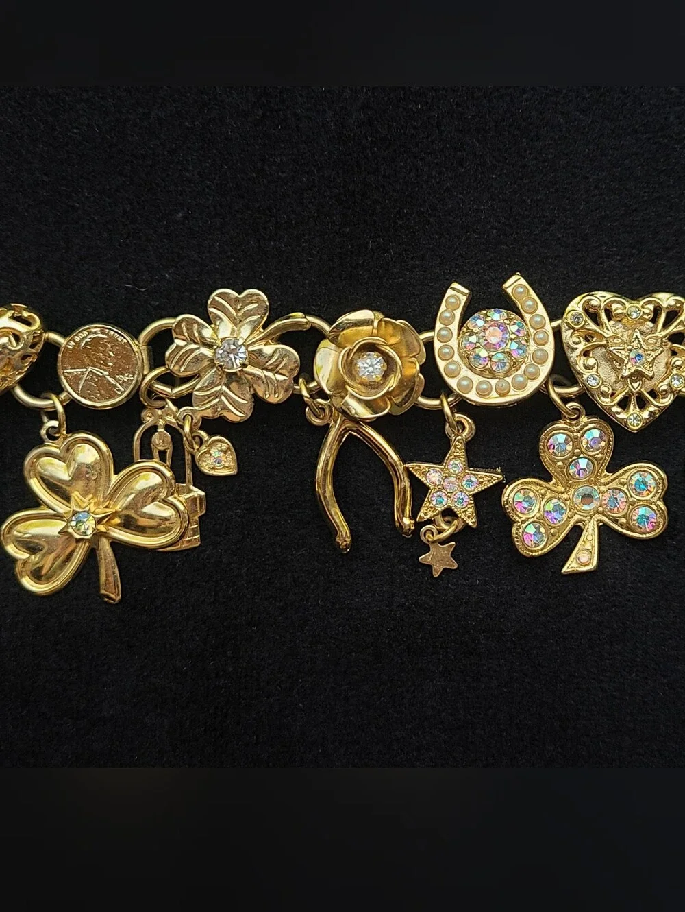 Kirks Folly Vintage Lucky Charm Bracelet